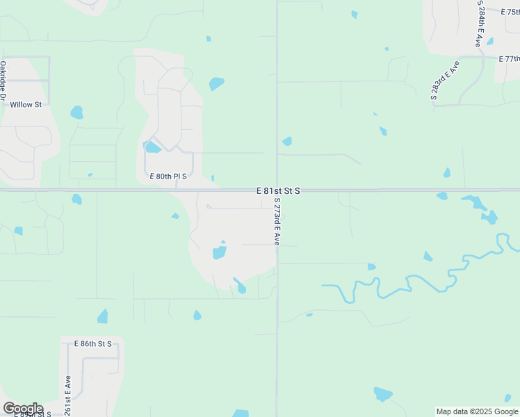map of restaurants, bars, coffee shops, grocery stores, and more near 27218 East 82nd Street in Broken Arrow