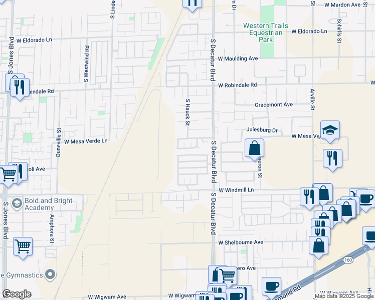 map of restaurants, bars, coffee shops, grocery stores, and more near 5045 Aesop Avenue in Las Vegas
