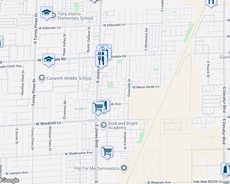 map of restaurants, bars, coffee shops, grocery stores, and more near 5934 Banbury Heights Way in Las Vegas