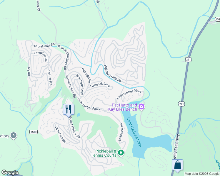map of restaurants, bars, coffee shops, grocery stores, and more near 138 Teaberry Lane in Newland
