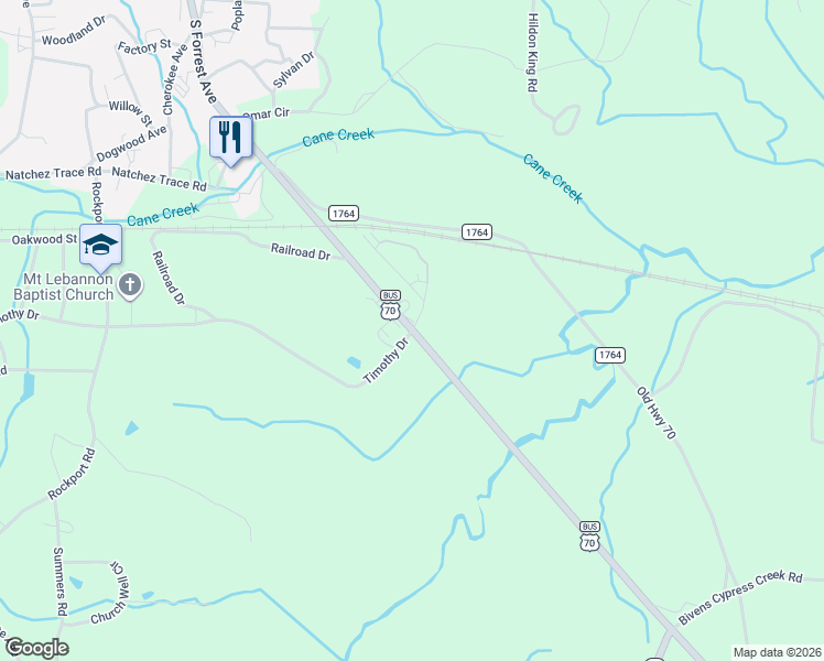map of restaurants, bars, coffee shops, grocery stores, and more near Highway 1 in Camden