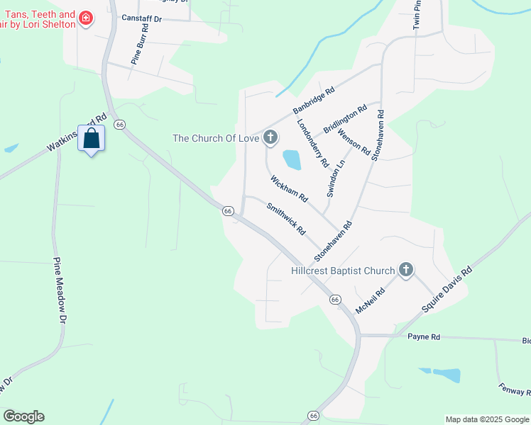 map of restaurants, bars, coffee shops, grocery stores, and more near 2414 Smithwick Road in Kernersville