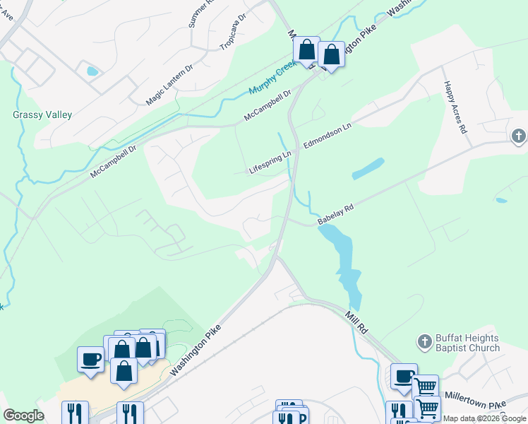 map of restaurants, bars, coffee shops, grocery stores, and more near 4500 Steeple Shadow Way in Knoxville