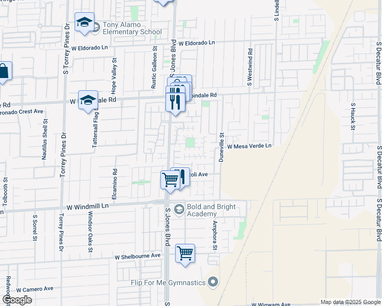 map of restaurants, bars, coffee shops, grocery stores, and more near 5982 Banbury Heights Way in Las Vegas