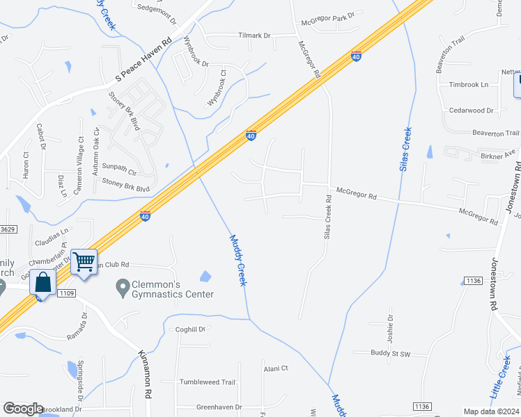 map of restaurants, bars, coffee shops, grocery stores, and more near 944 Highland Glen Road in Winston-Salem