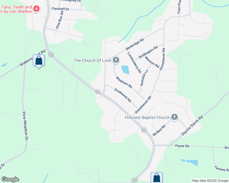 map of restaurants, bars, coffee shops, grocery stores, and more near 2414 Smithwick Road in Kernersville