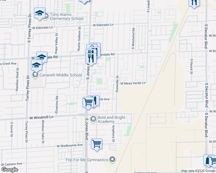 map of restaurants, bars, coffee shops, grocery stores, and more near 5901 Banbury Heights Way in Las Vegas