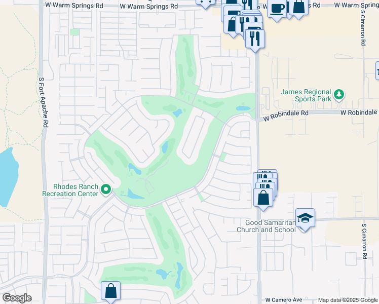 map of restaurants, bars, coffee shops, grocery stores, and more near 64 Chateau Whistler Court in Las Vegas