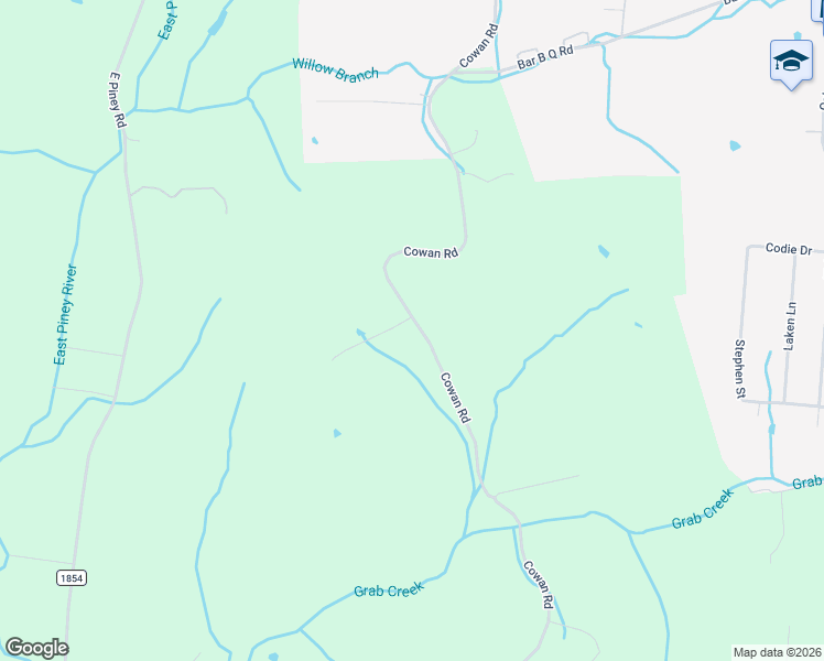 map of restaurants, bars, coffee shops, grocery stores, and more near 1154 Cowan Road in Dickson