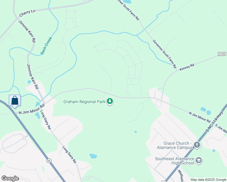 map of restaurants, bars, coffee shops, grocery stores, and more near 2001 Atlas Drive in Haw River