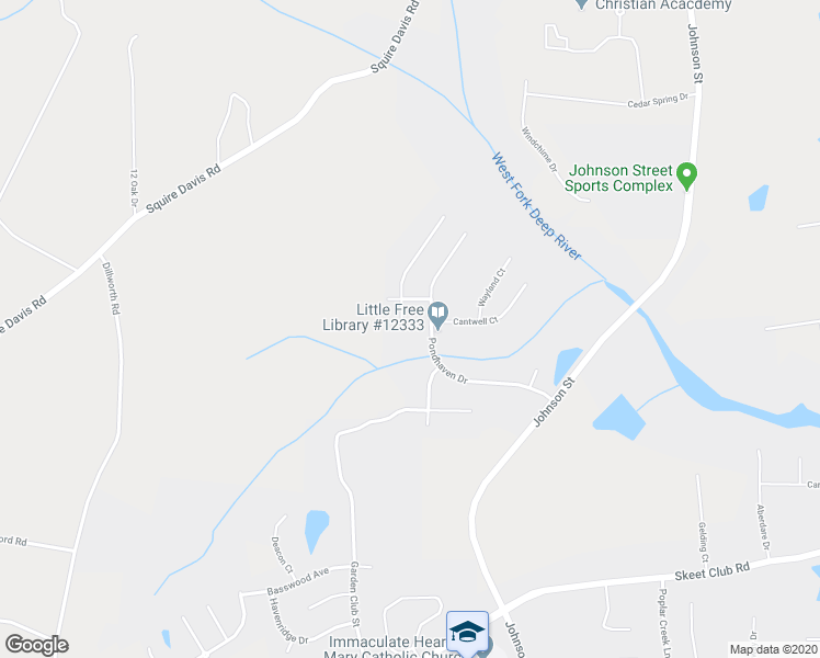 map of restaurants, bars, coffee shops, grocery stores, and more near 4480 Fairport Court in High Point