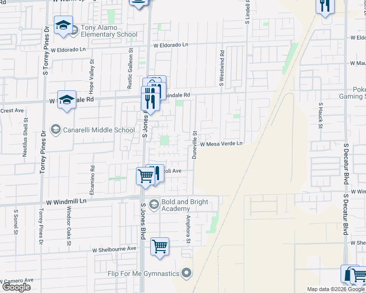map of restaurants, bars, coffee shops, grocery stores, and more near 5901 Banbury Heights Way in Las Vegas