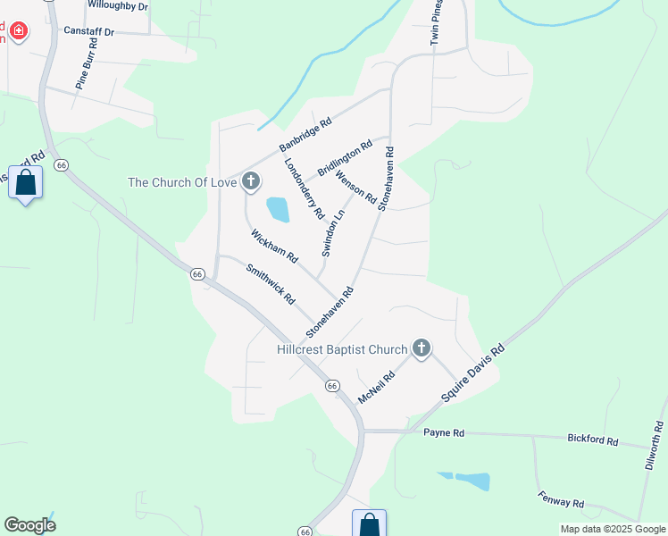 map of restaurants, bars, coffee shops, grocery stores, and more near 2353 Swindon Lane in Kernersville
