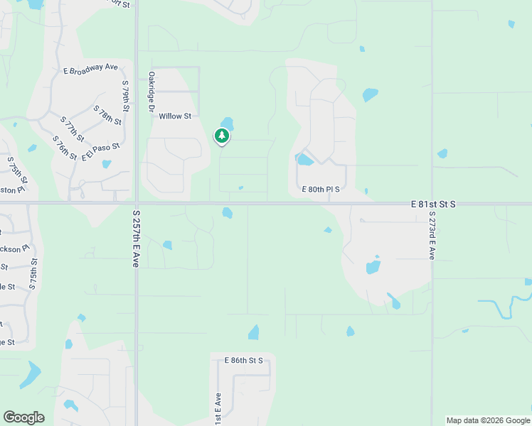 map of restaurants, bars, coffee shops, grocery stores, and more near 8101 South Winwood Lane in Broken Arrow