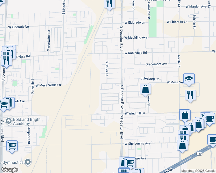 map of restaurants, bars, coffee shops, grocery stores, and more near 7923 Homer Court in Las Vegas