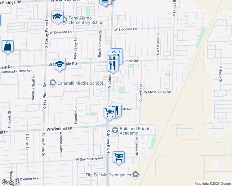 map of restaurants, bars, coffee shops, grocery stores, and more near 6039 Carlisle Crest Lane in Las Vegas