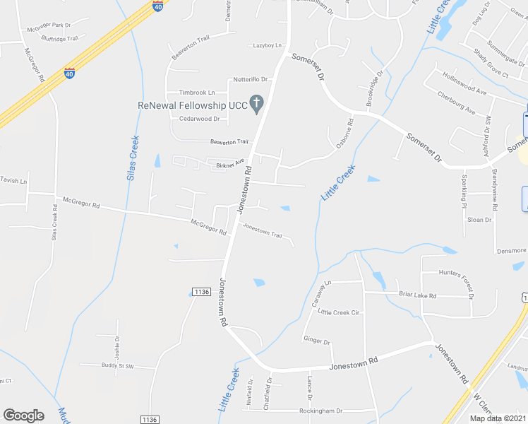 map of restaurants, bars, coffee shops, grocery stores, and more near 1012 Heritage Path Lane in Winston-Salem