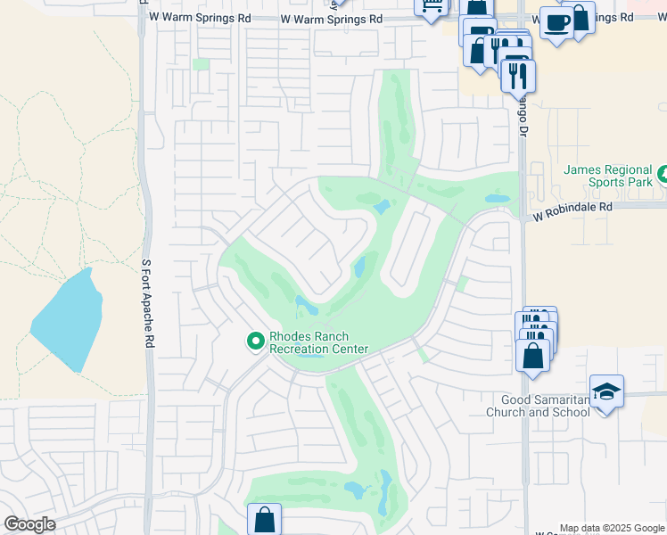 map of restaurants, bars, coffee shops, grocery stores, and more near 11 Castle Creek Court in Las Vegas