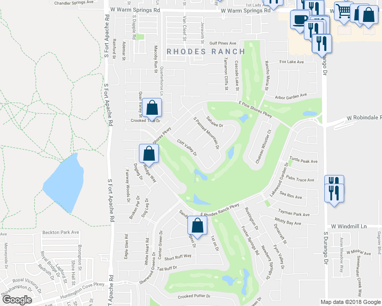 map of restaurants, bars, coffee shops, grocery stores, and more near 61 Bridal Falls Court in Las Vegas
