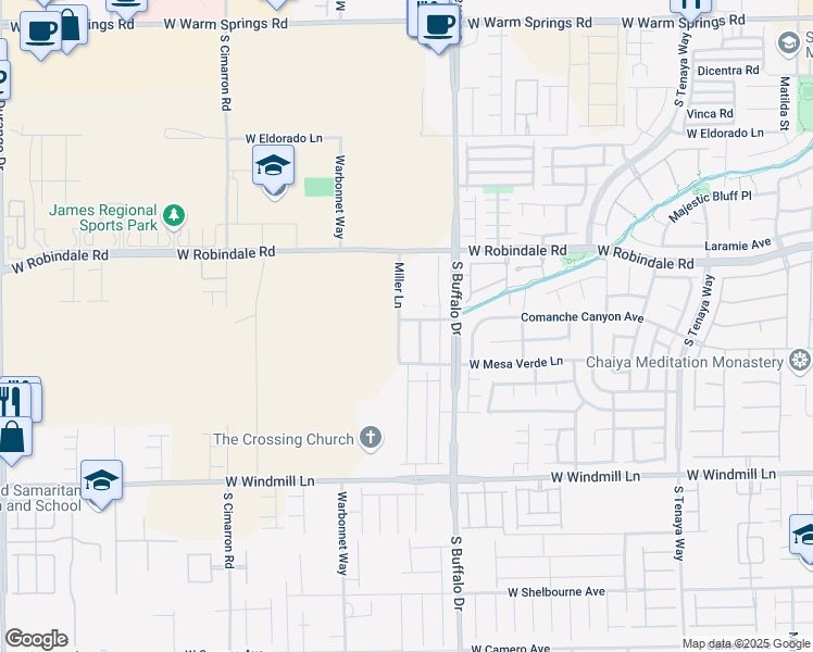 map of restaurants, bars, coffee shops, grocery stores, and more near 7888 Trappers Ridge Avenue in Las Vegas