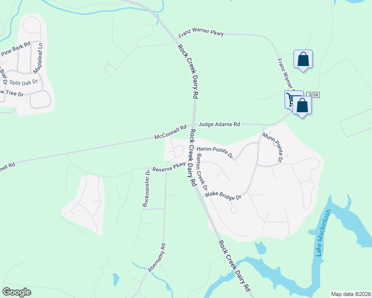 map of restaurants, bars, coffee shops, grocery stores, and more near 6501 Donahue Drive in Whitsett