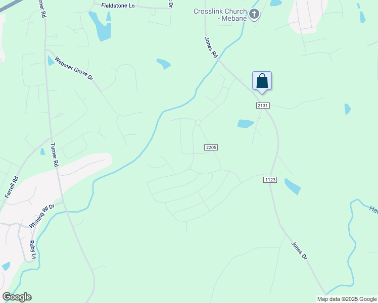map of restaurants, bars, coffee shops, grocery stores, and more near 1320 Abington Drive in Mebane