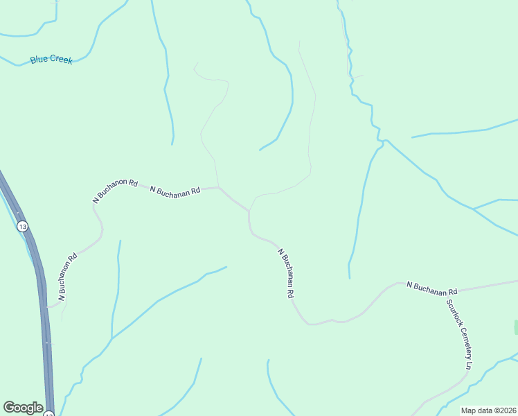 map of restaurants, bars, coffee shops, grocery stores, and more near 1216 North Buchanan Road in Waverly