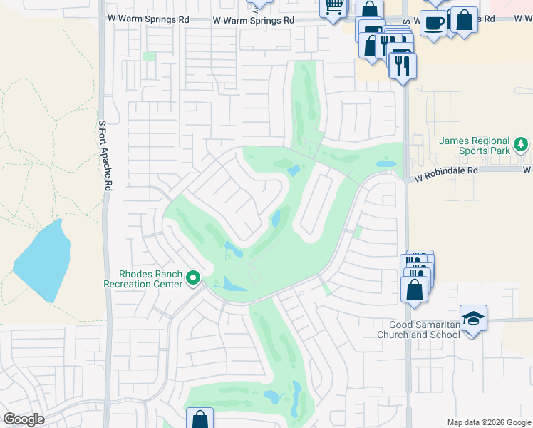 map of restaurants, bars, coffee shops, grocery stores, and more near in Las Vegas