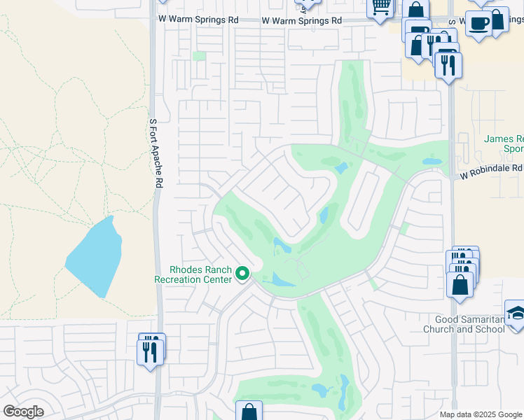 map of restaurants, bars, coffee shops, grocery stores, and more near 191 Cliff Valley Drive in Las Vegas