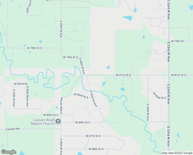 map of restaurants, bars, coffee shops, grocery stores, and more near 4236 West 81st Street South in Tulsa