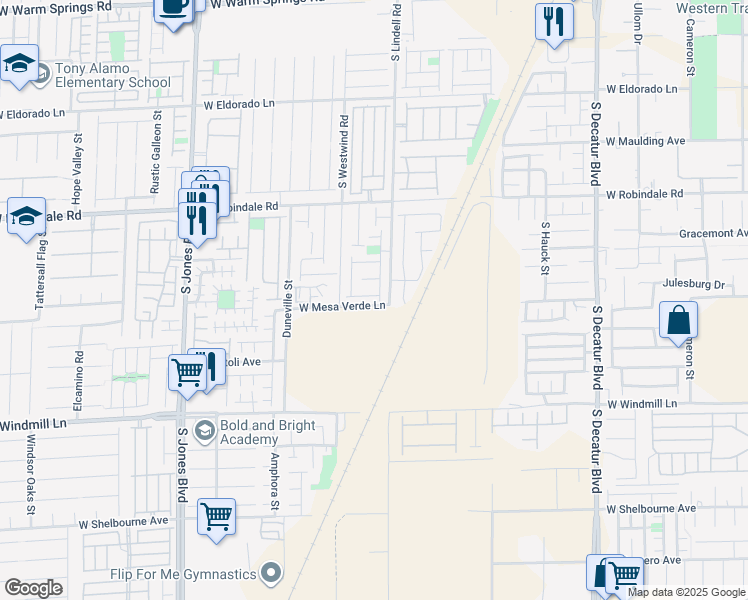 map of restaurants, bars, coffee shops, grocery stores, and more near 5596 West Sun Temple Avenue in Las Vegas