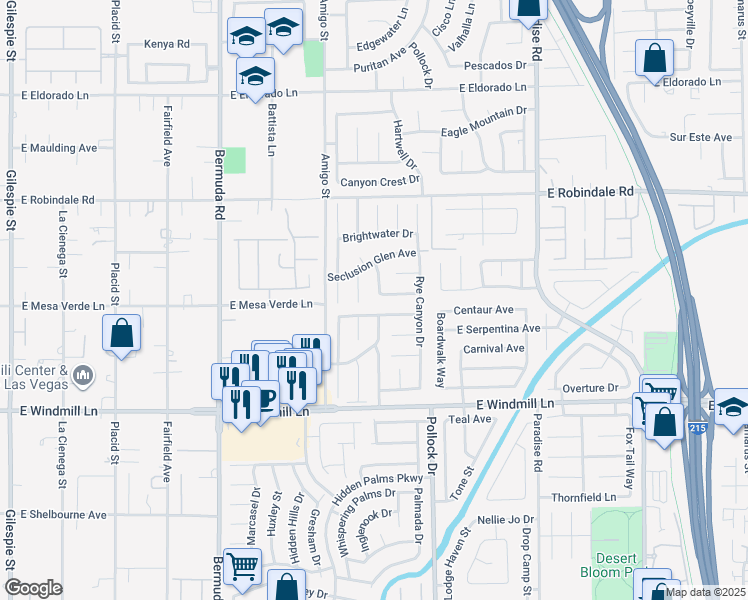 map of restaurants, bars, coffee shops, grocery stores, and more near 7864 Dawn Ridge Drive in Las Vegas