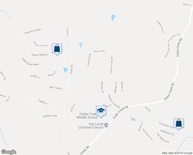 map of restaurants, bars, coffee shops, grocery stores, and more near 85 Alcock Lane in Youngsville