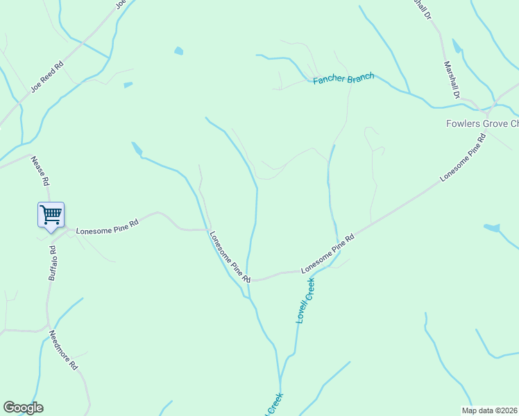 map of restaurants, bars, coffee shops, grocery stores, and more near 496 Lonesome Pine Road in Bybee