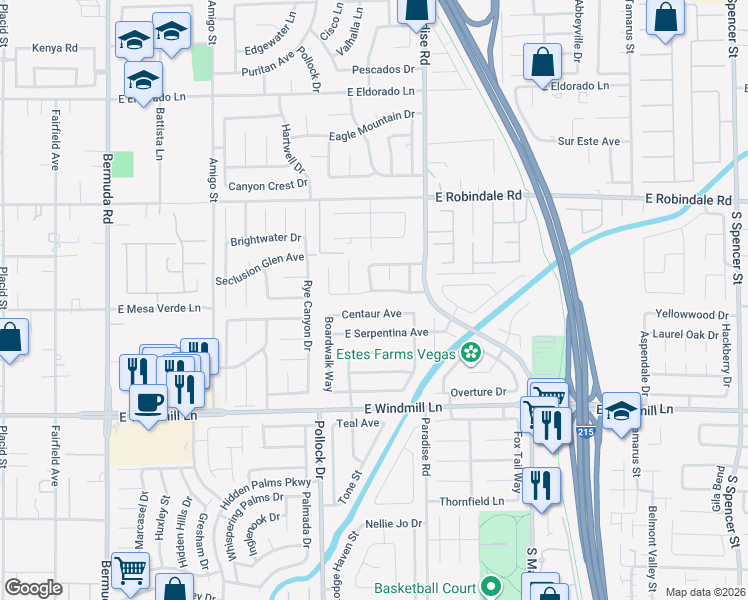 map of restaurants, bars, coffee shops, grocery stores, and more near 905 Royal Moon Avenue in Las Vegas