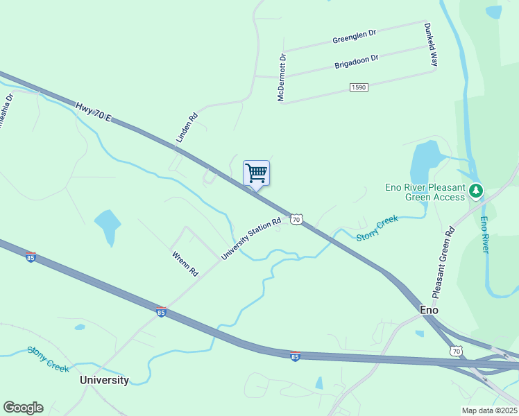 map of restaurants, bars, coffee shops, grocery stores, and more near 4305 U.S. 70 in Durham