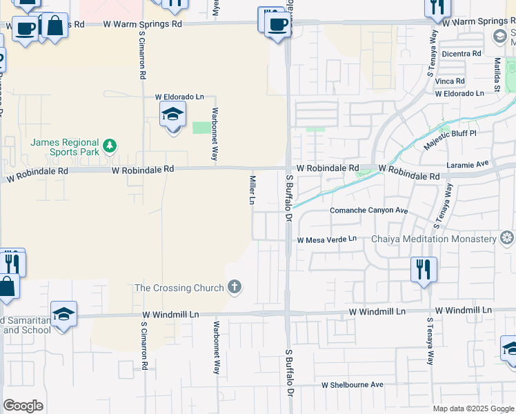 map of restaurants, bars, coffee shops, grocery stores, and more near 7888 Trappers Ridge Avenue in Las Vegas