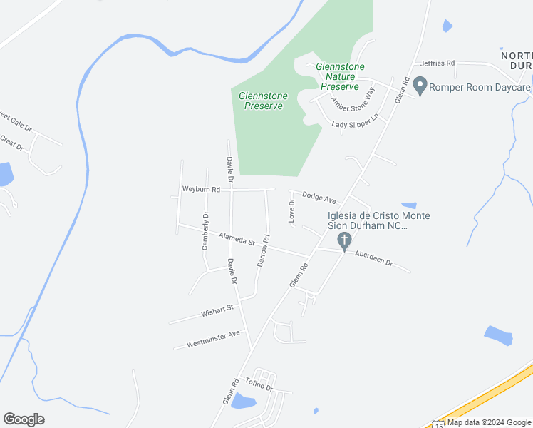 map of restaurants, bars, coffee shops, grocery stores, and more near 2921 Darrow Road in Durham