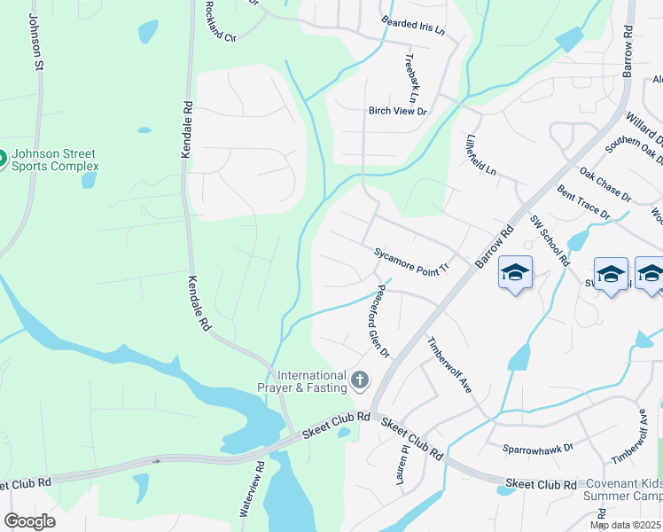 map of restaurants, bars, coffee shops, grocery stores, and more near 2932 Glen Echo Court in High Point