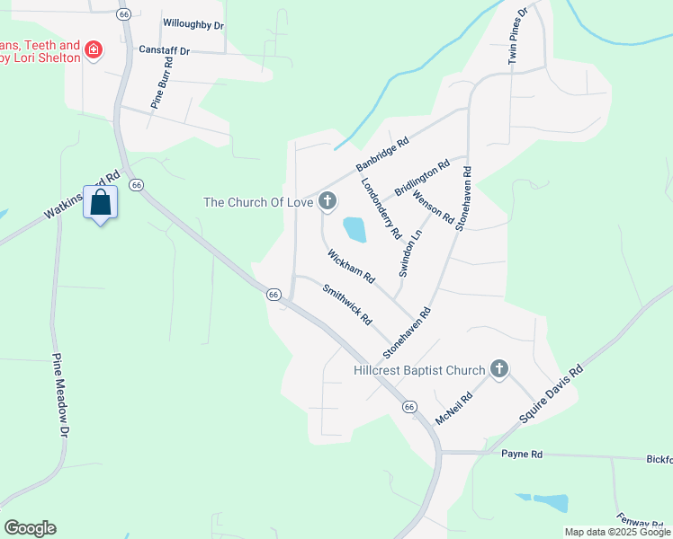 map of restaurants, bars, coffee shops, grocery stores, and more near 2408 Wickham Road in Kernersville