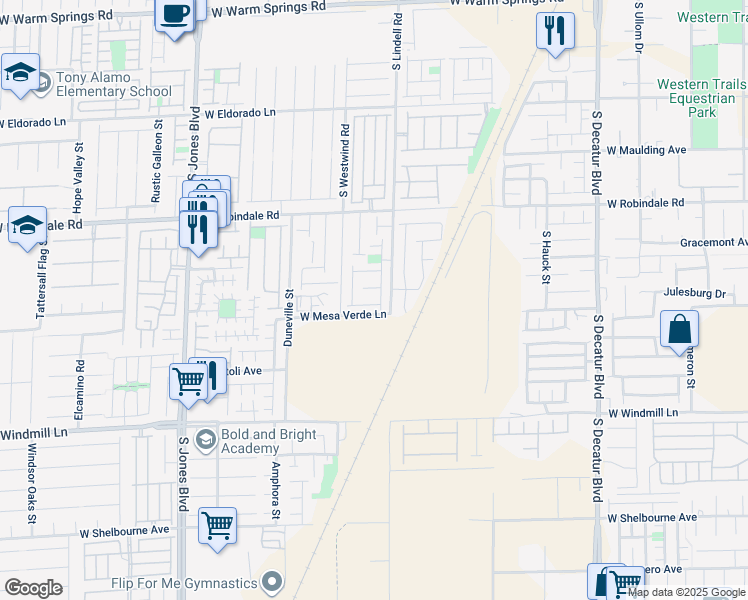 map of restaurants, bars, coffee shops, grocery stores, and more near 5556 West Sun Temple Avenue in Las Vegas
