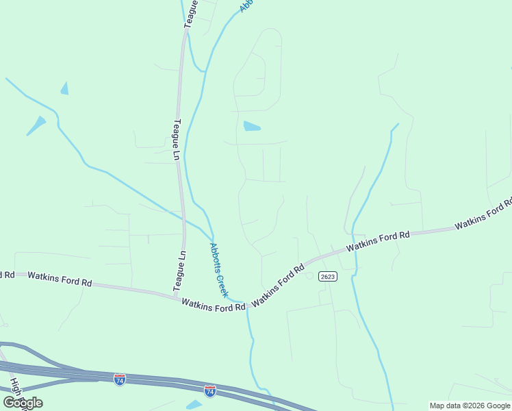 map of restaurants, bars, coffee shops, grocery stores, and more near 7471 Watkins Ford Road in Kernersville