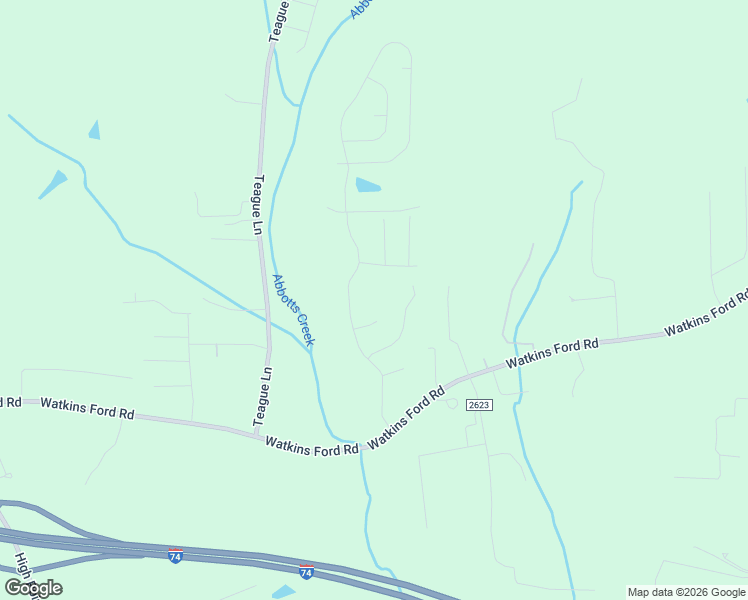 map of restaurants, bars, coffee shops, grocery stores, and more near 7471 Watkins Ford Road in Kernersville