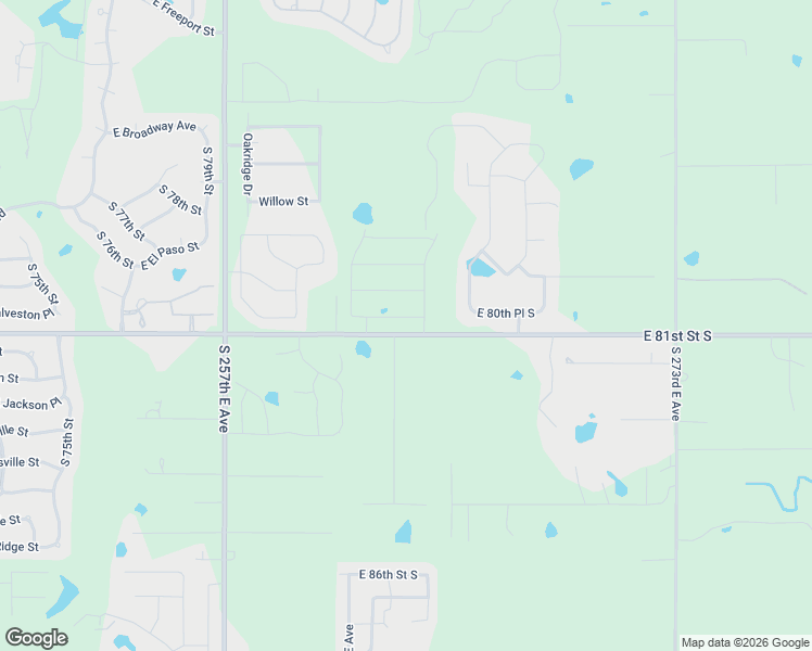 map of restaurants, bars, coffee shops, grocery stores, and more near 8101 South Winwood Lane in Broken Arrow
