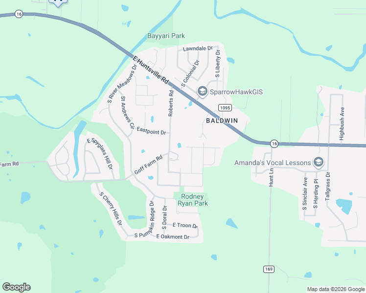 map of restaurants, bars, coffee shops, grocery stores, and more near 1574 South Laurel Landing in Fayetteville