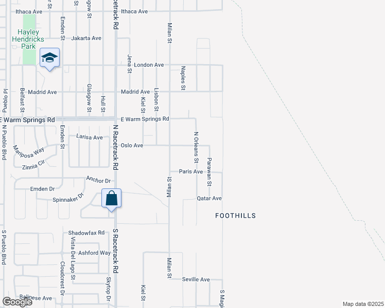 map of restaurants, bars, coffee shops, grocery stores, and more near 216 North Orleans Street in Henderson