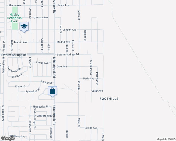 map of restaurants, bars, coffee shops, grocery stores, and more near 216 North Orleans Street in Henderson