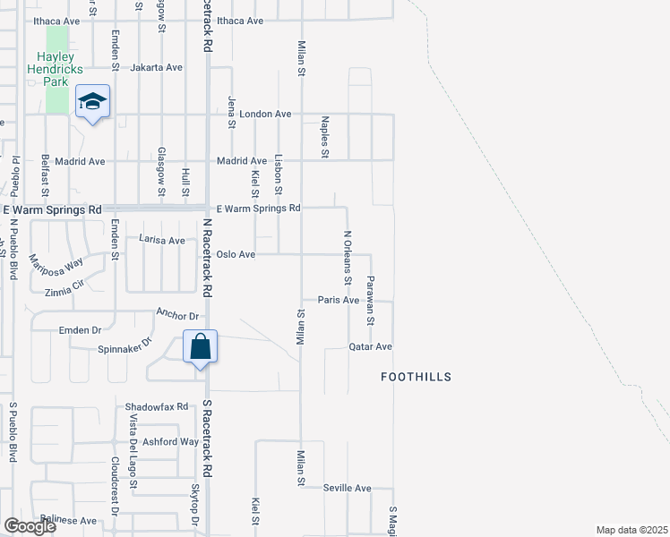 map of restaurants, bars, coffee shops, grocery stores, and more near 216 North Orleans Street in Henderson