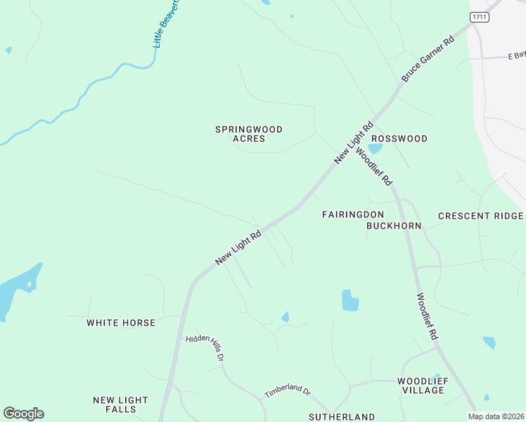 map of restaurants, bars, coffee shops, grocery stores, and more near 16109 New Light Road in Wake Forest