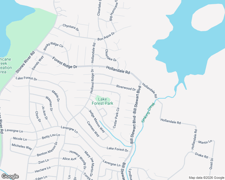 map of restaurants, bars, coffee shops, grocery stores, and more near 406 Cedar Park Circle in La Vergne